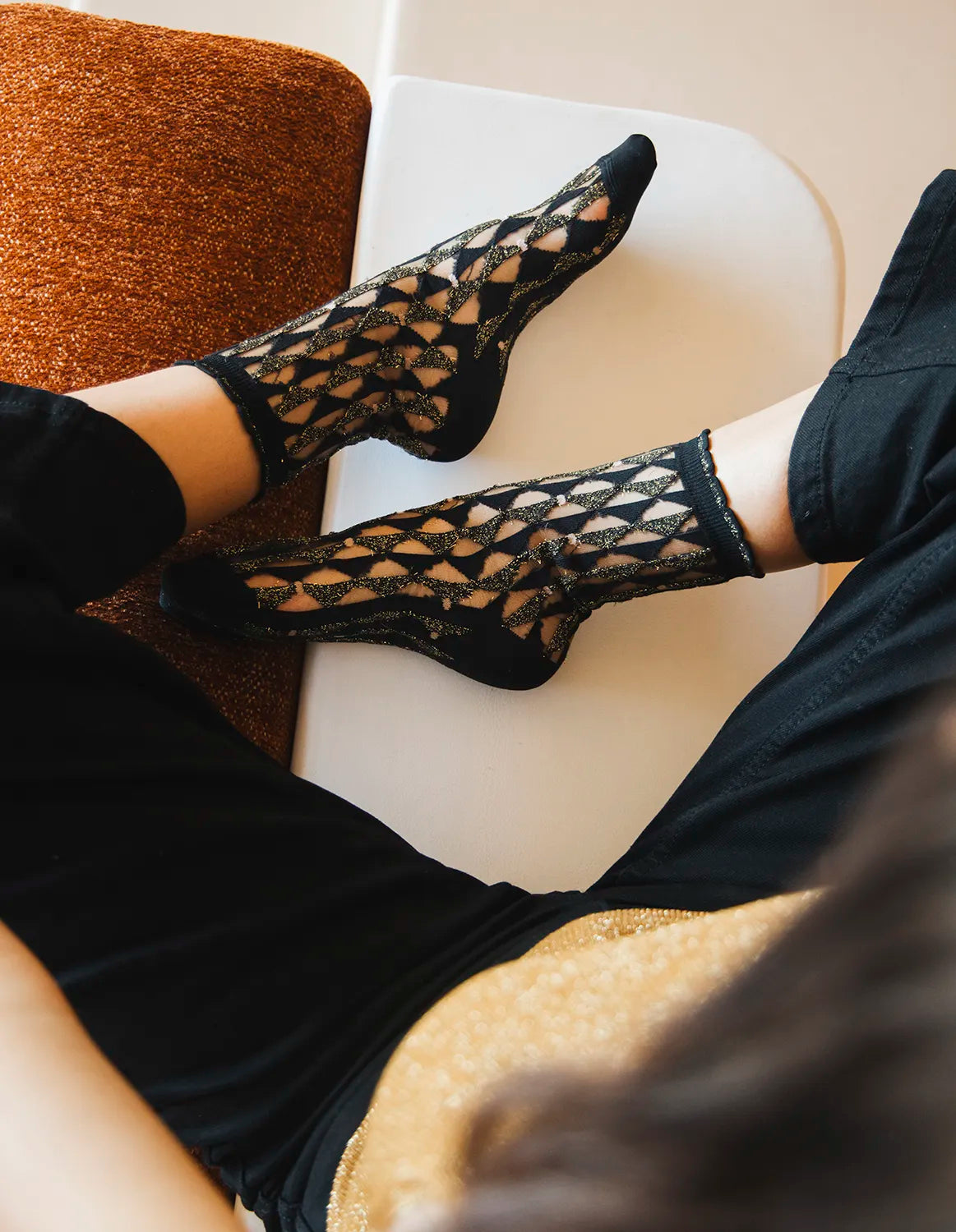 Atelier St Eustache • Chaussettes transparentes femme • Arlecchino