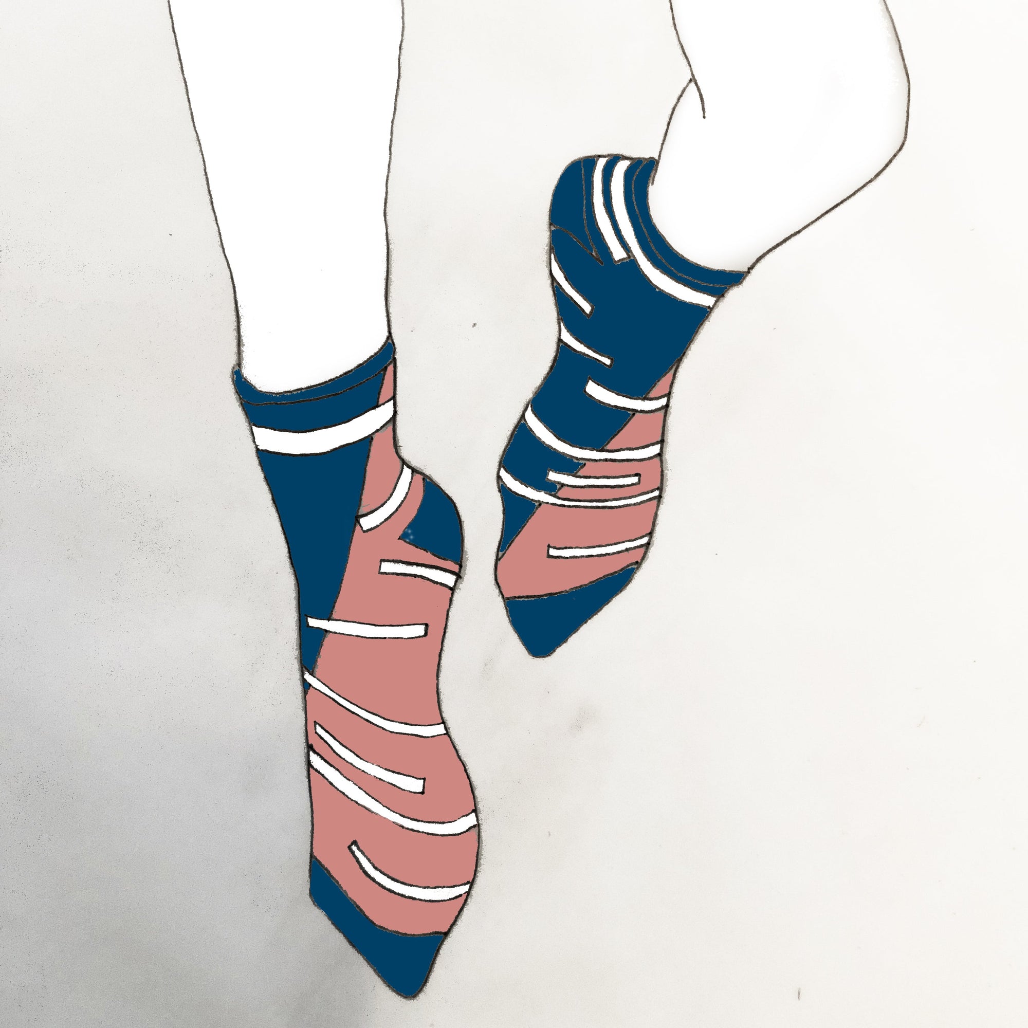 Les dessins de création des chaussettes